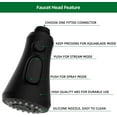 thumbnail image 4 of Pull Down Kitchen Faucet Sprayer Head with 9 Adapter Kit 3 Function Kitchen Faucet Head Replacement. Pull Out Spray Head for Kitchen Faucet Kitchen Tap Sprayer Spout. Matteblack, 4 of 5