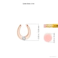 thumbnail image 3 of ANGARA Natural 0.11 Ct. Diamond Solitaire Pendant Necklace in 14K Rose Gold for Women with 18 Inch Chain, 3 of 7