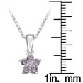thumbnail image 2 of Tilo Jewelry 925 Sterling Silver CZ Flower Birthstone Pink Pendant Necklace 16 Inch | June-Alexandrite | Women, Men, Unisex, 2 of 8