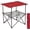 Red, variant on Folding Camping Table- Collapsible Portable Beach Table with 4 Cup Holders & Carry Bags, Tailgate Table for Outdoor Excursion Picnic Hiking Fishing Travel Parties, Black