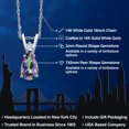 thumbnail image 2 of Gem Stone King 14K White Gold Green Mystic Topaz and White Moissanite Pendant Necklace for Women | 0.94 Cttw | Gemstone November Birthstone | Pear Shape 7X5MM | With 18 inch Chain, 2 of 6