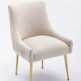 thumbnail image 4 of SEYNAR  Modern Glam Velvet Dining Chair Set of 8 for Dining Room, Tufted Vanity Chair for  Living Room Beige, 4 of 5
