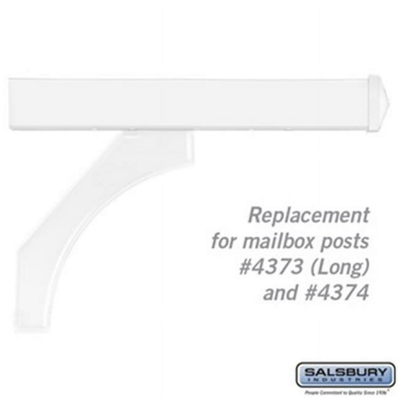 SalsburyIndustries 4378WHT Replacement Arm Kit For Deluxe Post 2 Roadside Mailboxes - White