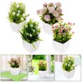 thumbnail image 2 of Zoyueyie 4Pcs Artificial Succulents Plants Artificial Potted Fake Plant Decoration Realistic Simulated Bonsai Ornament, 2 of 10