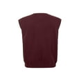 thumbnail image 3 of Krumba Mens Oversized Sweater Vest: Big Tall V Neck Plus Size Knit Sleeveless Casual Pullover Burgundy 5XL, 3 of 9