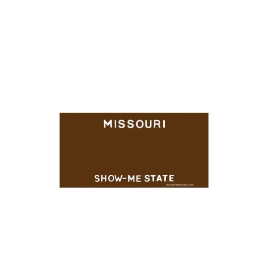 Design It Yourself Custom Missouri Plate #2. Free Personalization on Plate