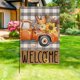 thumbnail image 5 of Bandera de jardín de otoño Bandera de bienvenida de otoño Bandera de patio de arpillera vertical Decoración de patio de otoño, 5 of 6