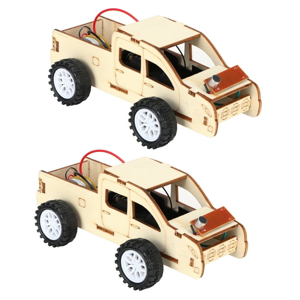 Car Model Kits To Build Voice Controlled Car Wood Voice Controlled Vehicle 2 Set Woodworking Building Kit For Kids And Adults Children DIY Toy