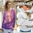 thumbnail image 6 of DISNIMO Dragon Printed Pullover Tops for Women Long Sleeve Sweatshirts V Neck Hoodies Waffle Shirts for Fall Winter, XL, 6 of 7