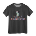 thumbnail image 4 of Povozer Toddler Baby Girl Back to School T-Shirt Outfit Kindergarten First Grade Short Sleeve T-Shirt First Day of Kindergarten Tops(Black,6-7 Years), 4 of 4