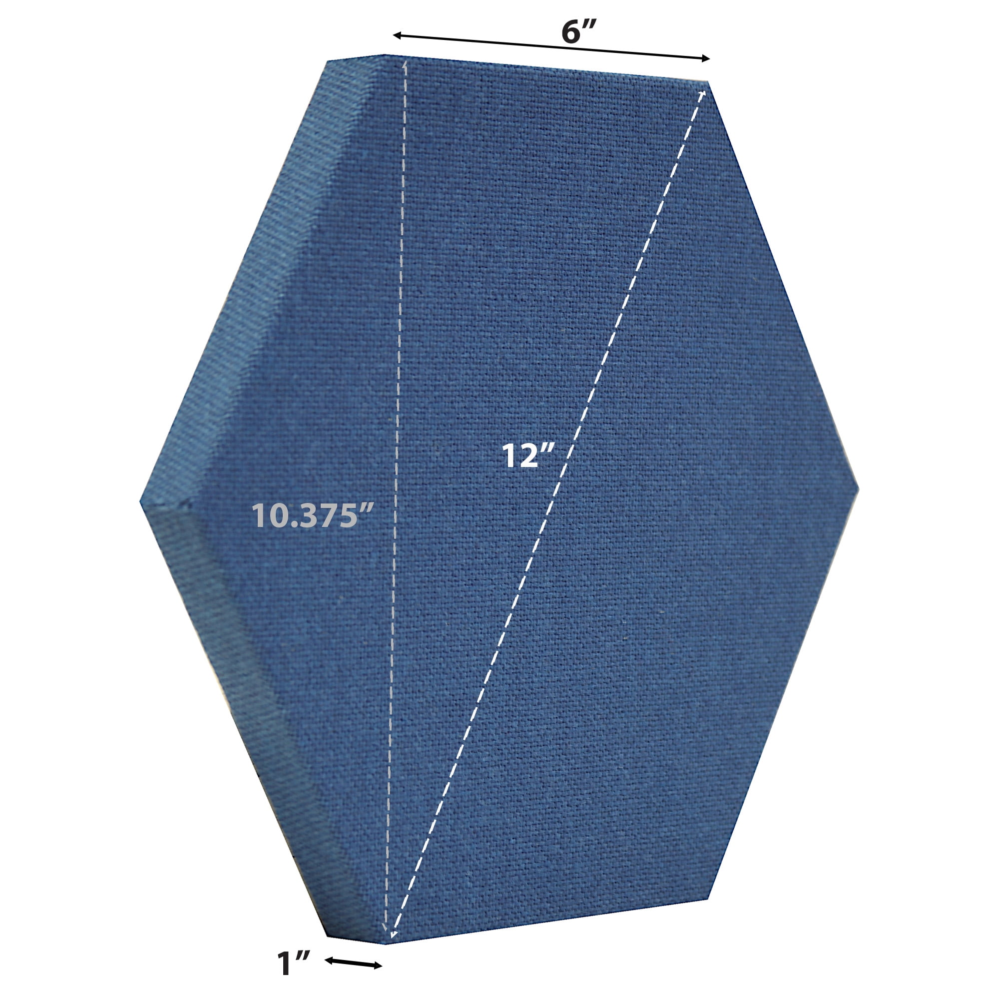 ATS Acoustics Hexagon Fire Rated Sound Absorbing Acoustic Panel 12" x 1" (Deep Ocean)
