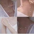 thumbnail image 6 of Elegant Asymmetrical Pearl Necklace – Y-Chain Gold Accent, 6 of 8