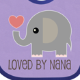 thumbnail image 4 of Inktastic Loved by Nana Grandchild Elephant Boys or Girls Baby Bib, 4 of 4