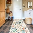 thumbnail image 6 of YOUFORTONG 3'x6' Floral Hallway Runner Rug,Washable Low-Pile Non Slip Carpet for Entryway Kitchen Living Room Bedroom Nursery Farmhouse Home Decor,Cream, 6 of 6