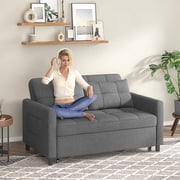 Convertible Sofa Bed, Lofka 3 in 1 Sleeper Sofa for Living Room, Dark Gray