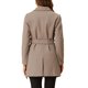 thumbnail image 3 of Abrigo de trench de longitud media con cinturón y doble botonadura para mujer Inspire Chic, talla XL, color marrón, 3 of 7