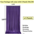 thumbnail image 4 of Cortinas de fondo NSSONBEN, color morado, poliéster, 6 x 3 m, para fiestas, 4 of 7