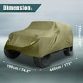 thumbnail image 7 of Unique Bargains Car Cover for Jeep Wrangler JK 2 Door 2007-2017 JL 2 Door 2018-2021 Outdoor Waterproof Sun Protect Dark Green, 7 of 7