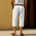 thumbnail image 4 of Men'S Cropped Pants Straight Leg Casual Trousers Multi Color Lightweight Summer Outdoor Beach Vacation Daily Bottoms, 4 of 4
