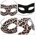 thumbnail image 3 of Unique Bargains 1 Pc Leopard Party Mask Pink Black Fabric EVA, 3 of 5