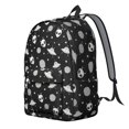 thumbnail image 2 of Alien and UFO Black Pattern Backpack for School, Cute School Bag with Adjustable Shoulder Straps and Padded Back, 15.7"x11.8"x5.5", 2 of 5