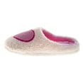 thumbnail image 3 of Josmo Cozy Hearts Slip On Ladies' Fluffy Slippers, White Pink, Size: 7, 3 of 7