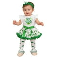 thumbnail image 2 of Kiijoy Newborn Girls St Patrick's Day Outfits Short Sleeve Romper Tutu Skirt Headband Set, Sizes 0-3M, 2 of 8
