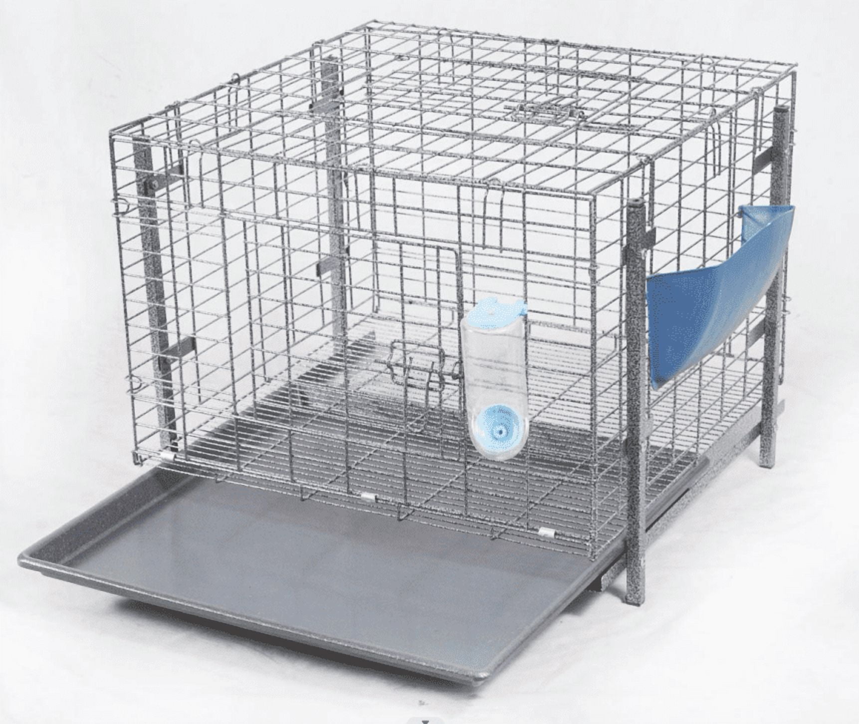 Stackable Rabbit Breeding Cage with Feeder and Water Bottle Easy-Clean, 24 x 24 x 16 inches, Guinea Pig Ferret Bunny Hutch