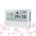 thumbnail image 1 of HINTRMENT Thermometer Hygrometer Room Electronic Thermometer White Plastic Touch Screen 1Pack, 1 of 8