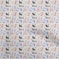 thumbnail image 1 of oneOone Cotton Poplin Pink Salmon Fabric Kids Animals Quilting Supplies Print Sewing Fabric By The Yard 42 Inch Wide, 1 of 4