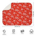 thumbnail image 2 of Red Christmas Text and Snowflake Pattern Dish Drying Mat for Kitchen 1 Pack, Ultra Absorbent Microfiber Dishes Drainer Mats,18x24in(46x61cm), 2 of 4