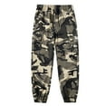thumbnail image 3 of Mens Cargo Pants Relaxed Fit Camouflage Work Pants Cargo Nine Tenths Length Big Tall Casual Lightweight Spring Fall CE3 L, 3 of 5