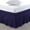 Navy Blue Solid, variant on Easy Bedding Elastic Wrap Around Bed Skirt Dust Ruffle, 22-inch Drop, Smooth Soft Bed Frame Cover- Navy Blue King