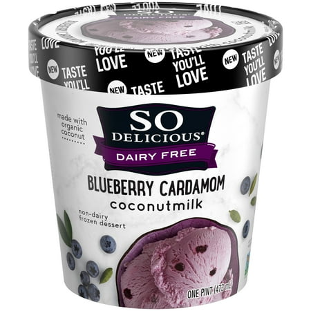 So Delicious Blue Berry Cardamom Dairy Free Frozen Dessert 1 pt. Carton