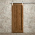 thumbnail image 3 of Modern Barn Door 28 x 80 inches | Ego 5006 Cognac Oak | 6.6FT Silver Rail Track Heavy Hardware Set | Solid Panel Interior Doors, 3 of 5