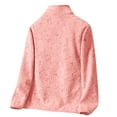 thumbnail image 4 of Womens Fuzzy Jacket Fall Winter Sherpa Jacket Open Front Cardigan Outerwear with Pockets Pink, XXXL, 4 of 4