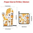 thumbnail image 2 of Naloa Honey Bee Set Oven Mitts and Pot Holders 4 pcs Set, Cooking Baking Grilling Kitchen Oven Glove for Cooking, 2 of 6