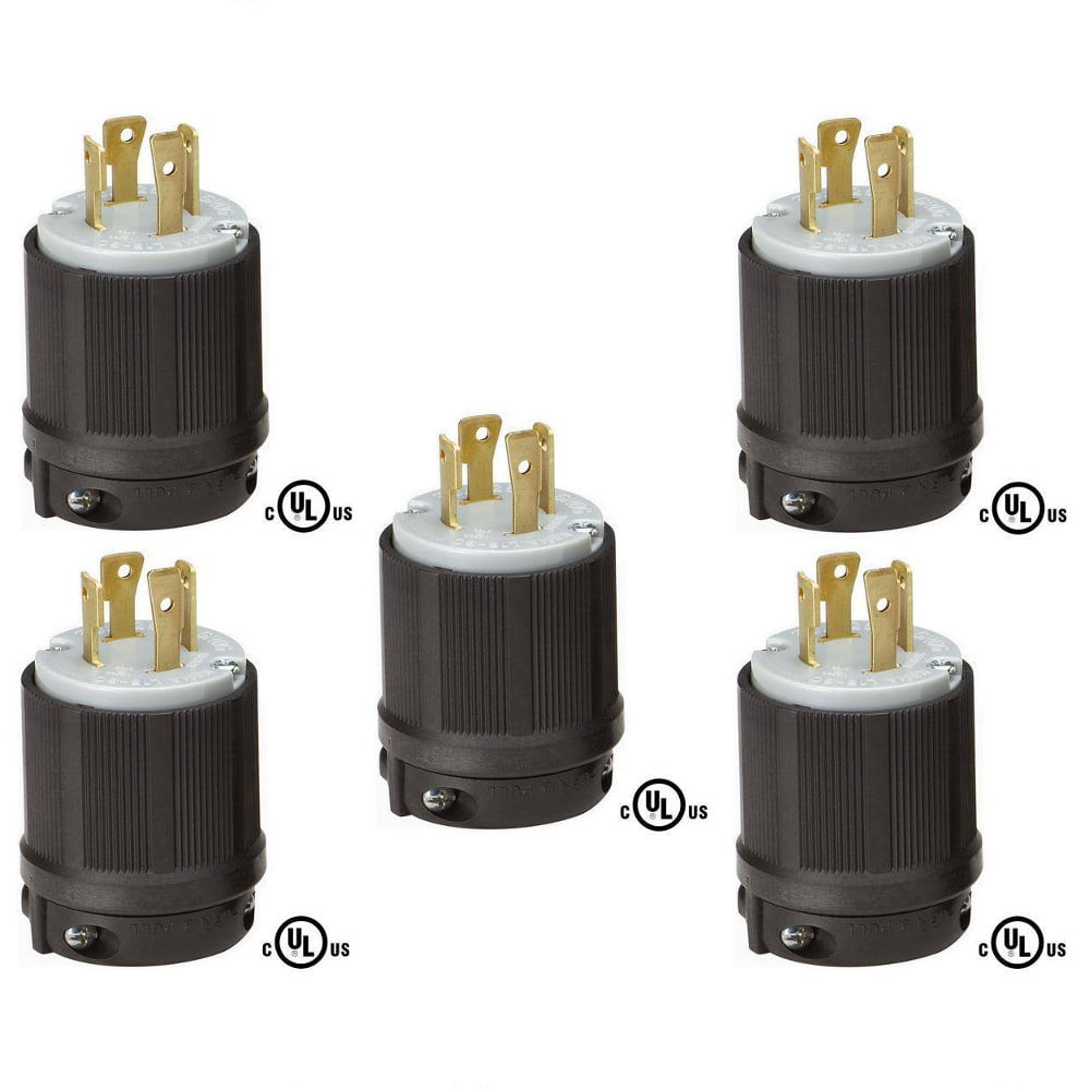 L15-30 Plug NEMA L15-30P Locking Plug 250V UL 4-Prong Rated For 30A 