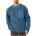 thumbnail image 1 of pstuiky camisas de manga larga para hombre, Sudadera con cuello redondo, manga larga, color liso, para hombre, cómoda y cálida para el hogar camisetas de hombre l, 1 of 5