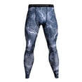 thumbnail image 2 of Yaoyar Men's Compression Breathable Fitness Pants Fashion Printed Quick-Drying Tights Yoga Leggings Sports Leggings Workout Trousers Light blue S, 2 of 4