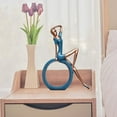 thumbnail image 4 of Estatua decorativa de niña con pose de yoga, escultura para decoración familiar, estatua, adornos de escritorio, regalos, manualidades, 4 of 5