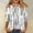 Multicolor, variant on Viluyesy 3/4 Sleeves T-Shirt Women Round Neck Shirt Tops Fashionable Relaxed Loose Blouse Multicolor Size S