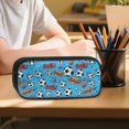 thumbnail image 6 of DISNIMO Soccer Ball Football Print Boys Backpack, 17 Inch Kids Backpack with Insulated Lunch Box Set, Lightweight Portable School Bookbag for Travel Camping Picnic, 6 of 7
