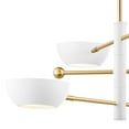 thumbnail image 6 of Chandelier in White and Natural Brass, 6 of 7