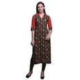 thumbnail image 1 of Bimba Rayon Straight Long Tunic Dresses For Women Printed Indian Clothing, 1 of 6