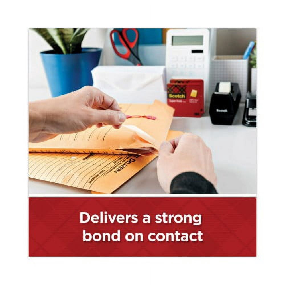 Scotch Super-Hold Tape Refill, 1" Core, 0.75" x 27.77 yds, Transparent, 6/Pack, Each