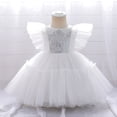 thumbnail image 1 of Vestidos de novia de lentejuelas para niñas pequeñas, tul para cumpleaños, fiesta elegante, tutú, vestido de graduación, 1-6 años, vestido de princesa para niños, 3T (etiqueta 100) Gao Jinjia LED, 1 of 2