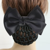 PAMINGONO Hair Net For Bun Hair Snood Cloth Black 1Pcs 4.8X3.3X1.3In