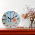 thumbnail image 2 of SKYSONIC Beach Flamingo Wall Clock 10 Inch Silent Non Ticking Round Clock Oil Painting Clock Easy to Read Clock for Living Room Bedroom Bathroom Home Decor, 2 of 7