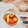thumbnail image 4 of Rattan Picnic Basket with Handle, 10X7 Inch Wicker Woven Storage Basket for Fruits, Vegetables, Snacks, Home Decor, Outdoor Use, 4 of 7